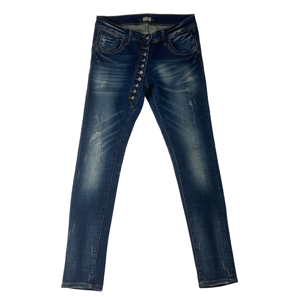 Invictus Fashion Skinny‎ Collection Jeans Womens M Distressed Button Fly Denim